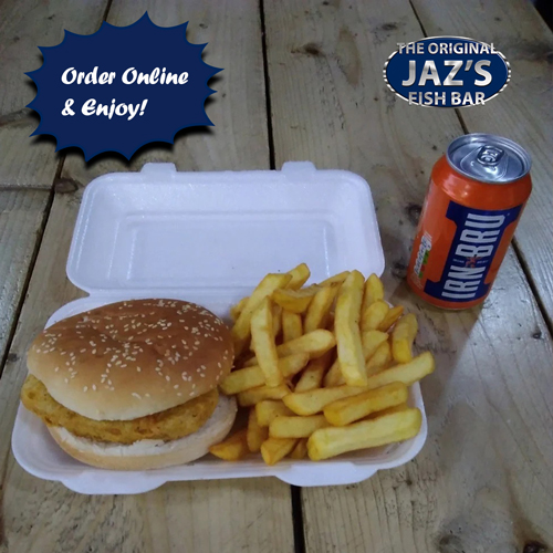 Jaz’s Fish Bar Dalkeith burger  